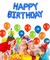 Colorful Celebrations: 16-Inch Mylar Foil Happy Birthday Balloons Banner - Eco-Friendly Decor for All Ages!